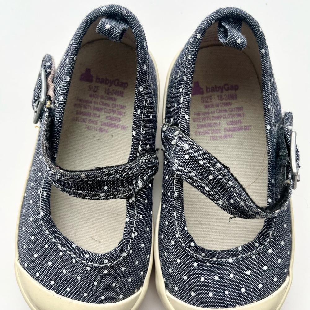 GAP 18-24 mths Polka Dot Mary Jane Shoes - Black